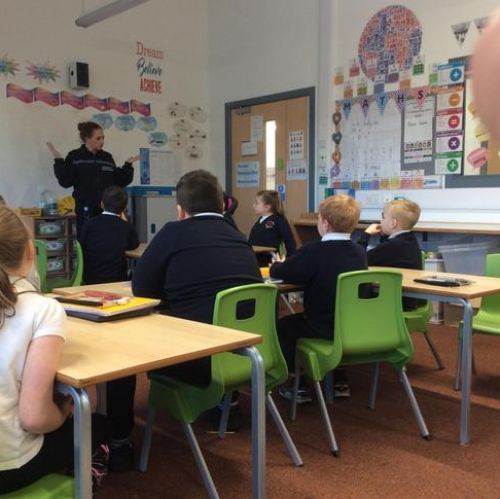 PC Ellis teaching us about stranger danger.​​​​​​​​​​​​​​​​​​​​​